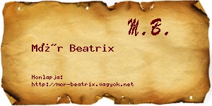 Mór Beatrix névjegykártya
